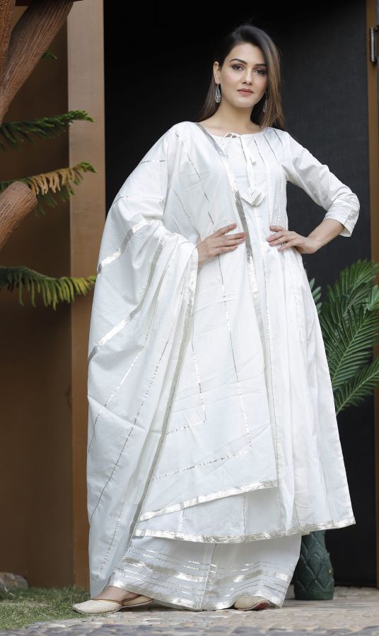 Summer Sugar Cotton Anarkali Suit Set