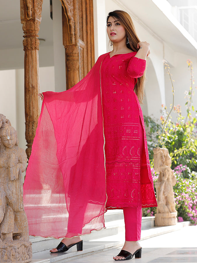 Rani Chikankari Suit Set