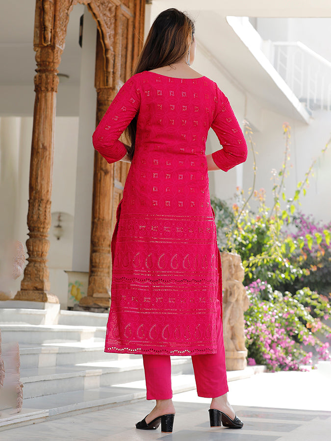 Rani Chikankari Suit Set