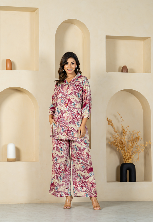 Everyday Comfort in Rayon Lavender Co-ord Set