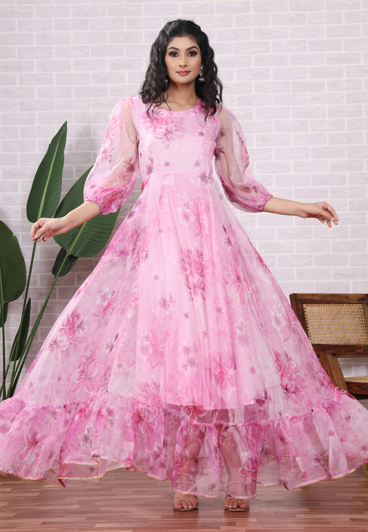 Soft Organza, Bold Florals A Symphony of Style and Comfort