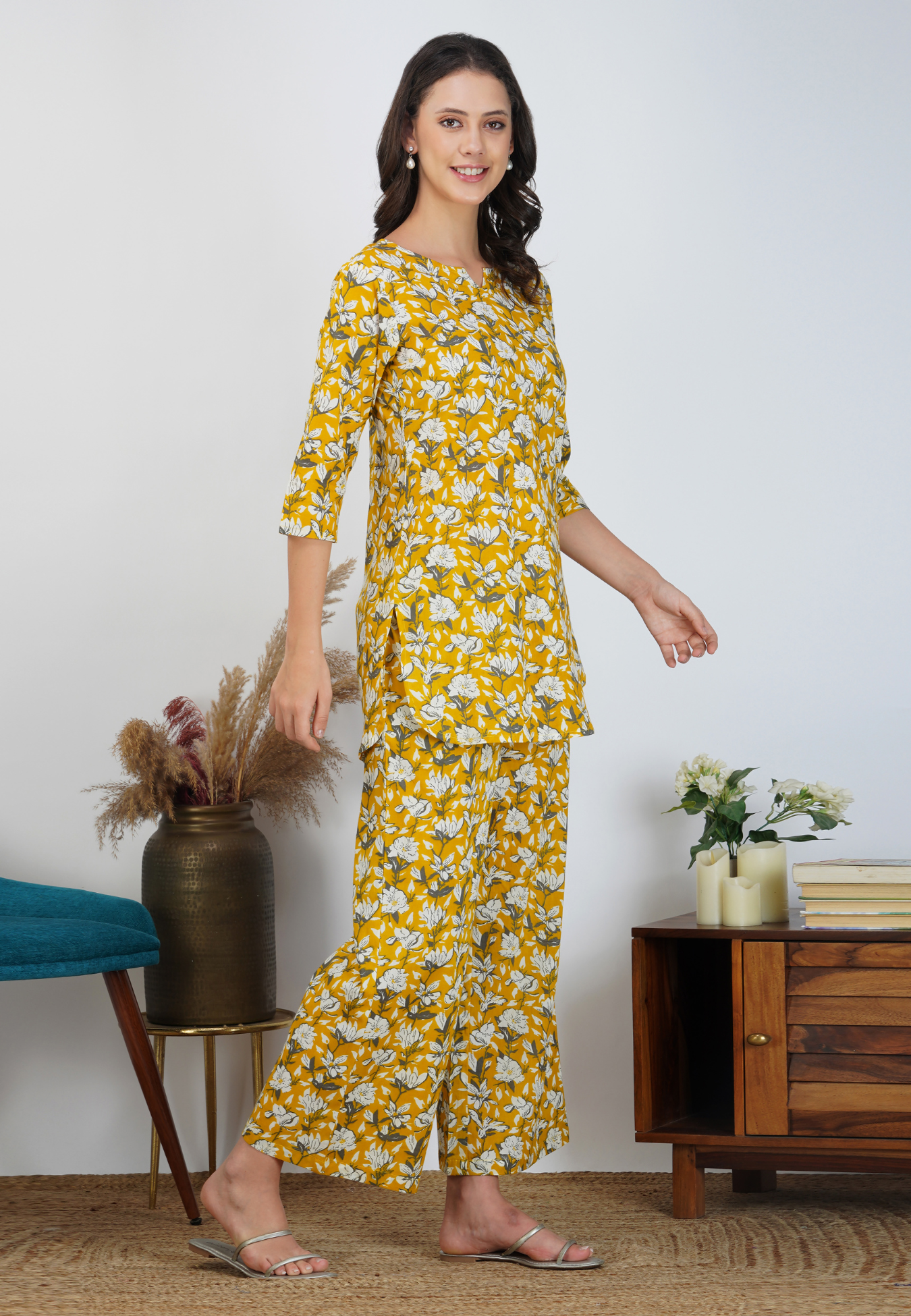 Yellow Blossom Charm On Our Co-ord Set