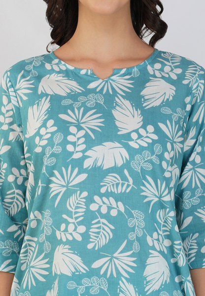 Aqua Blue Everyday Wear Co-ord Set