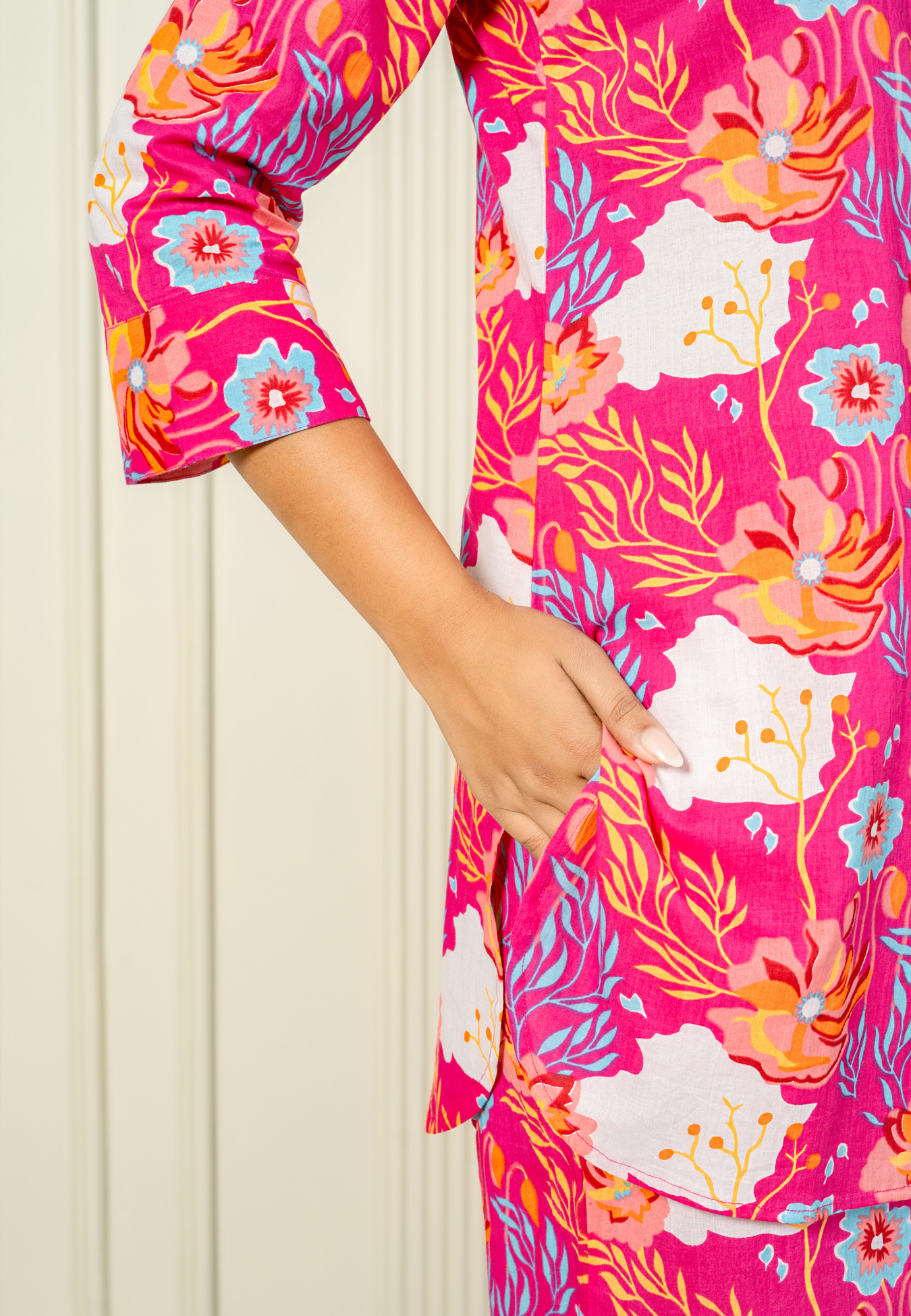 Hot Pink Floral Chic Co-ord Set