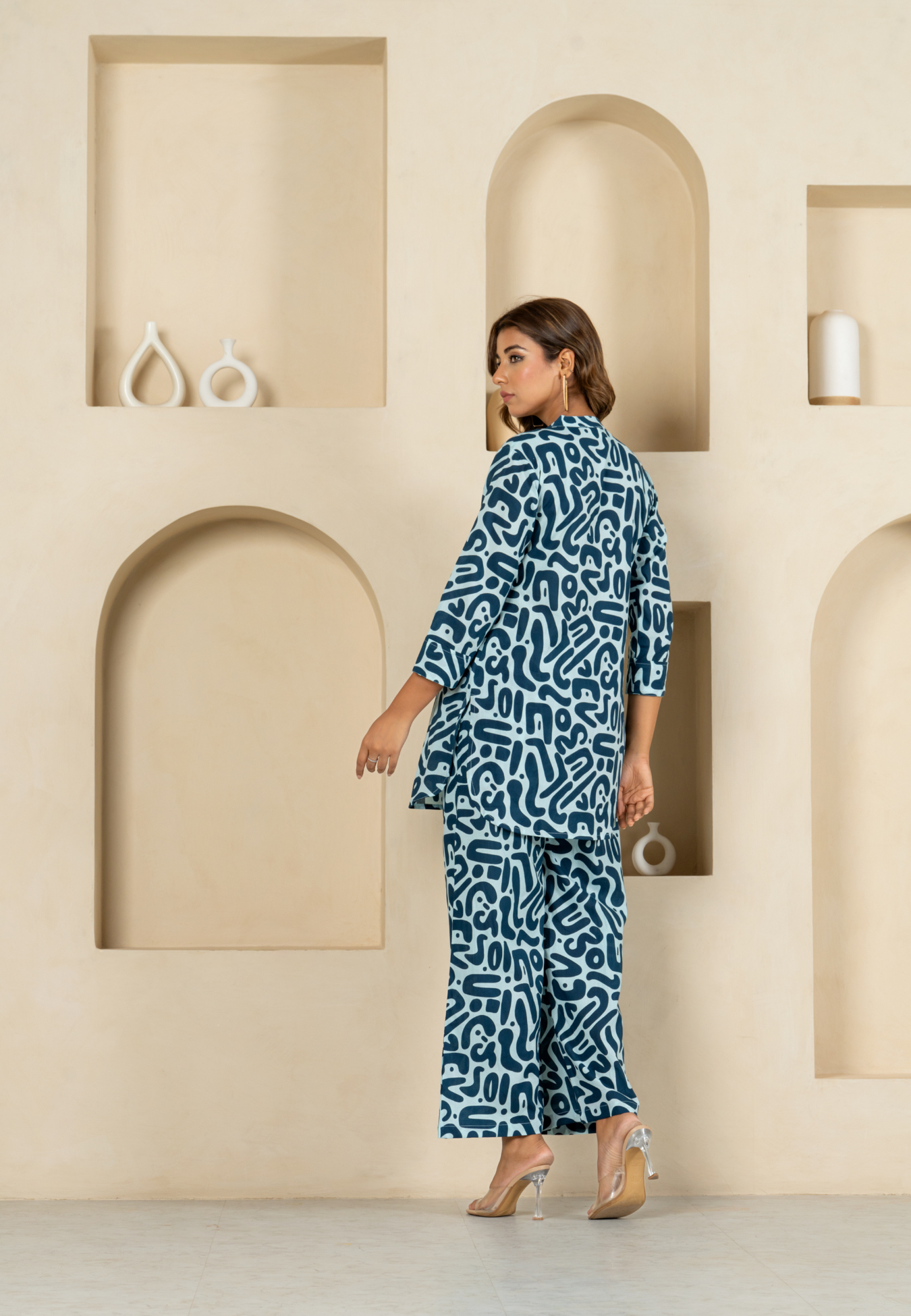 Effortless Style in Blue Cotton Co-ord Set