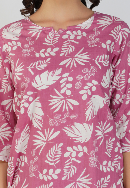 Blush Pink Elegance Cotton Co-ord Set