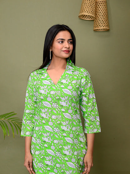 Mint Green Floral Printed Co-Ord Set