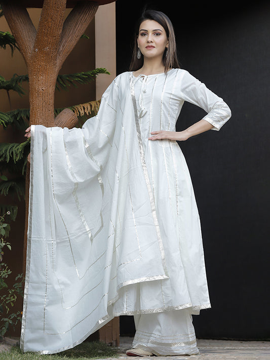 Summer Sugar Cotton Anarkali Suit Set