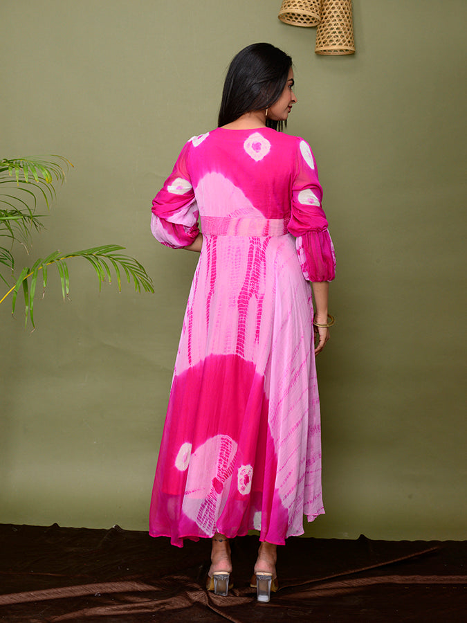 Pink Tie & Dye Shibori Dress