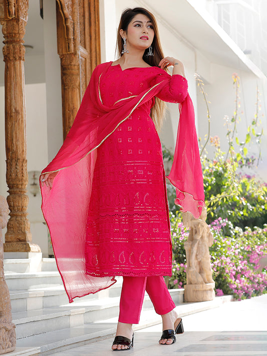 Rani Chikankari Suit Set